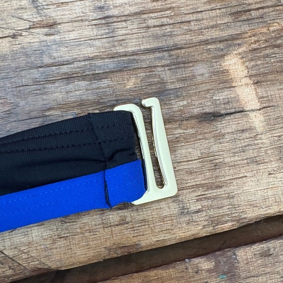 La Vie En Rose Blue and Yellow Bikini Top Swim - Picture 5 of 7